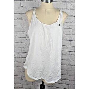 Under Armour Womens Fitness Racerback Tank Top Size XL White Cool Switch
